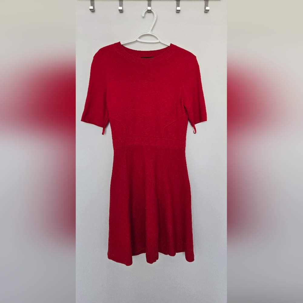 Textured Fit-and-Flare Sweater Dress|Banana Republic Factory